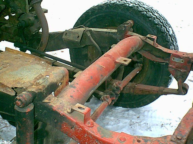 The Willys MB frame has a steel tube or pipe type member in this location
